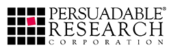 Persuadable Research Corporation Logo in black and red