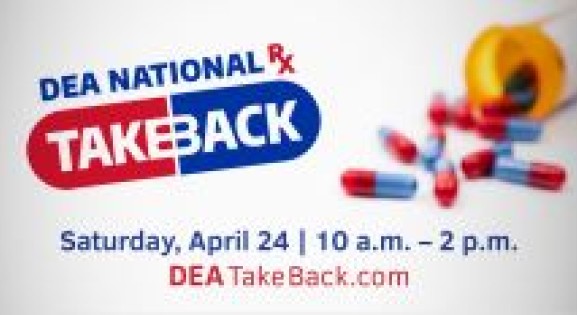 Image of pill capsule promoting DEA National Take-Back Day