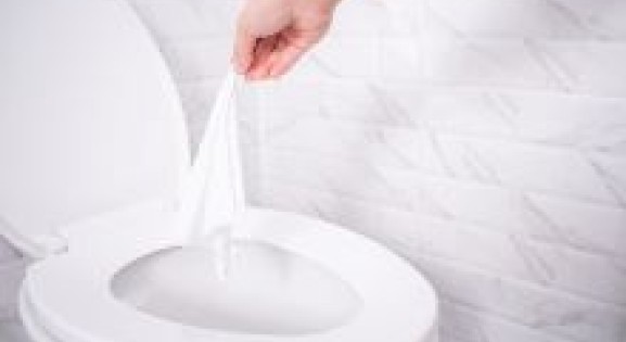Image of Flushing a Disposable Wipe