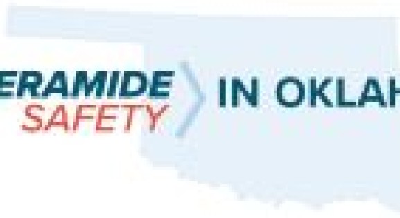 Image of outline of state of OK as a logo 
