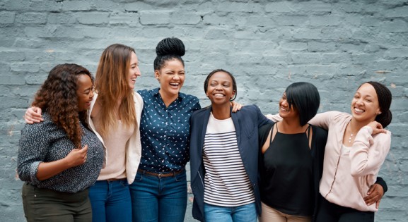 Smiling group of women