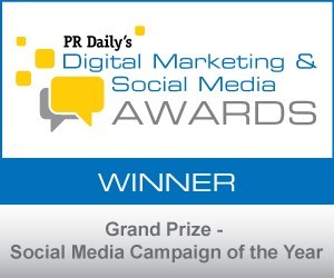 Grand prize winner badge for Social Media Campaign of the Year