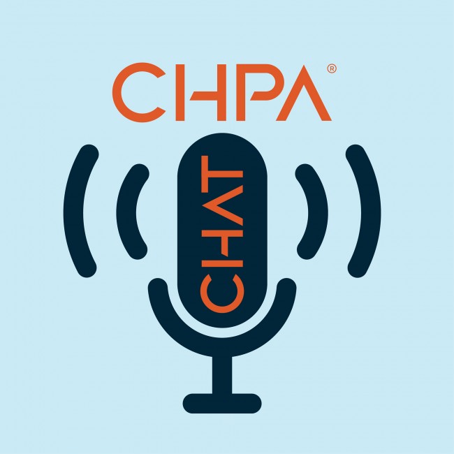 chpa chat logo on blue background
