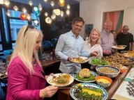 Members and staff at WLF event buffet